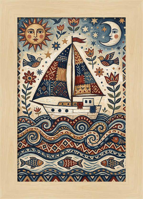 Folk Art Sailboat Adventure
