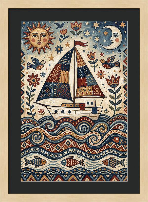 Folk Art Sailboat Adventure