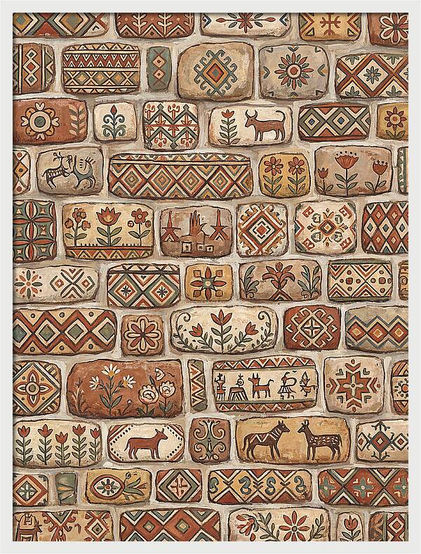 Folk Art Stone Wall