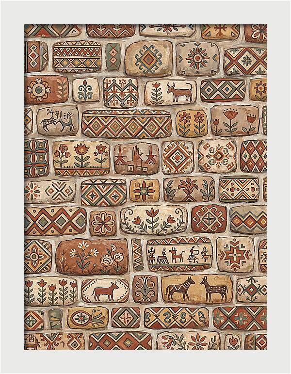 Folk Art Stone Wall