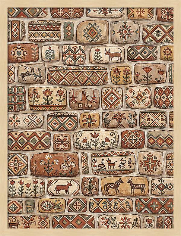 Folk Art Stone Wall