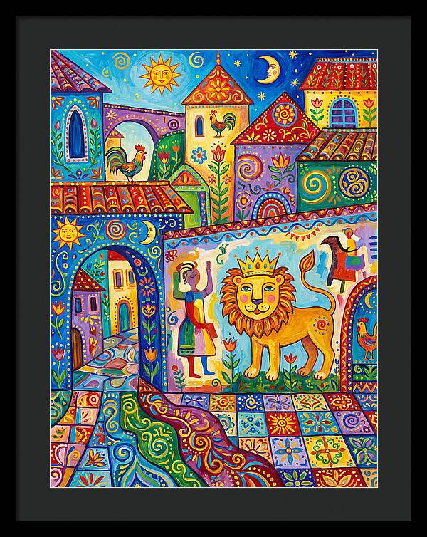 Folk Art Street Scene