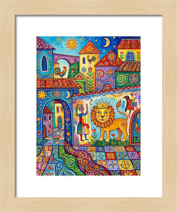Folk Art Street Scene