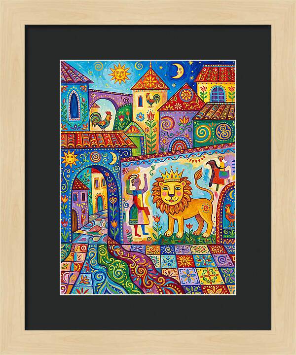 Folk Art Street Scene