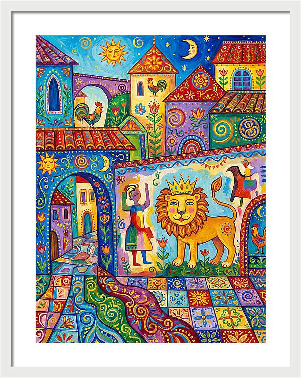 Folk Art Street Scene