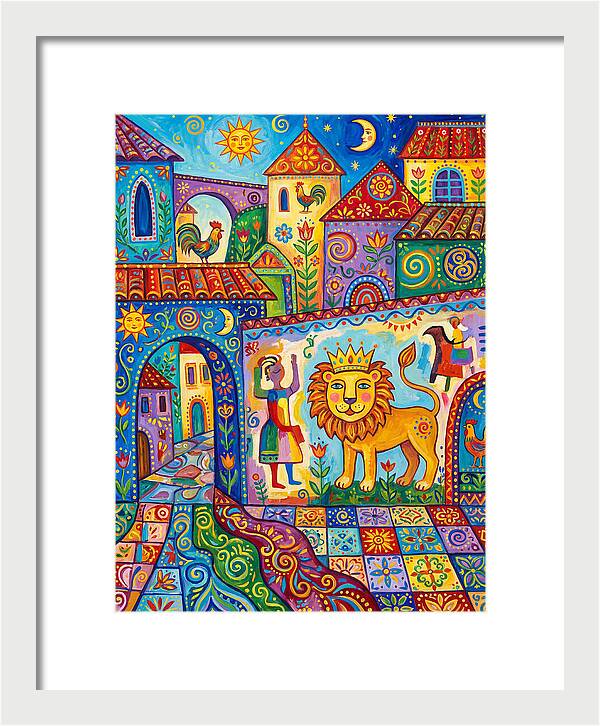 Folk Art Street Scene