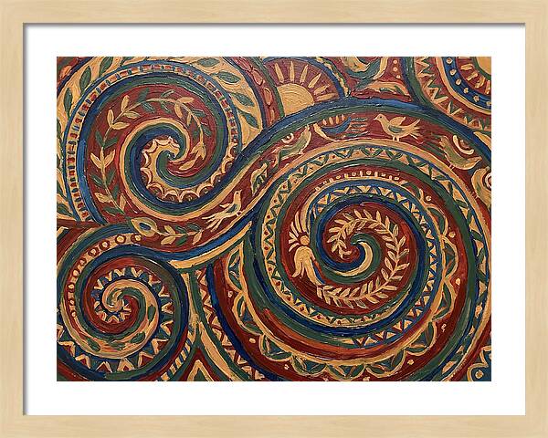 Folk Art Swirls In Color