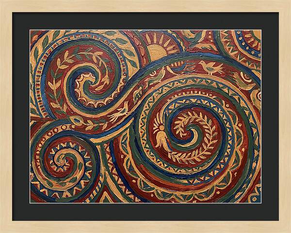 Folk Art Swirls In Color