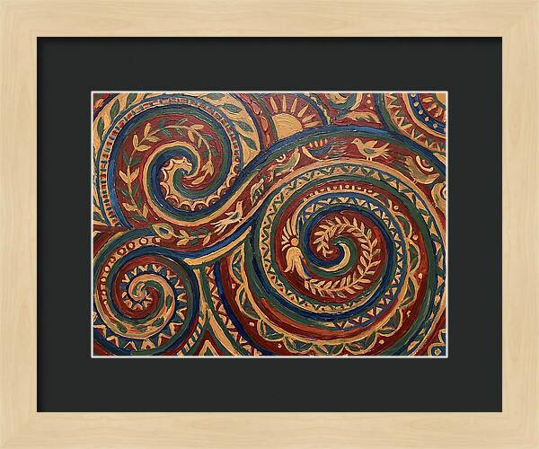 Folk Art Swirls In Color