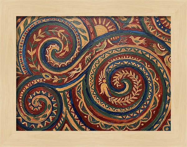 Folk Art Swirls In Color