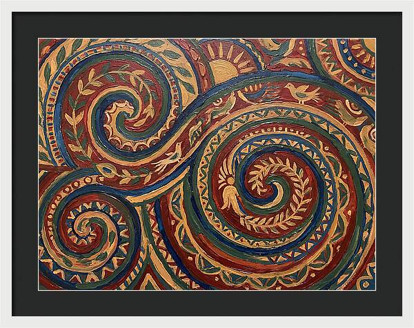 Folk Art Swirls In Color