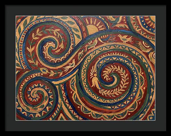 Folk Art Swirls In Color
