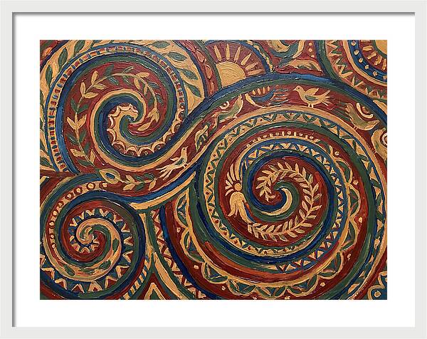 Folk Art Swirls In Color