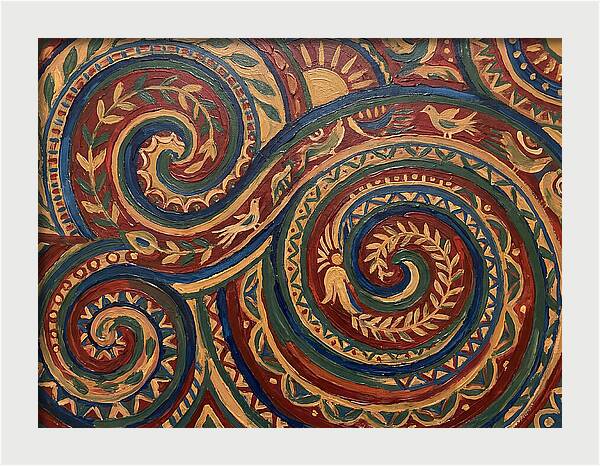 Folk Art Swirls In Color