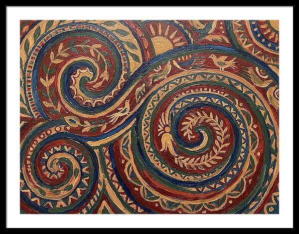 Folk Art Swirls In Color