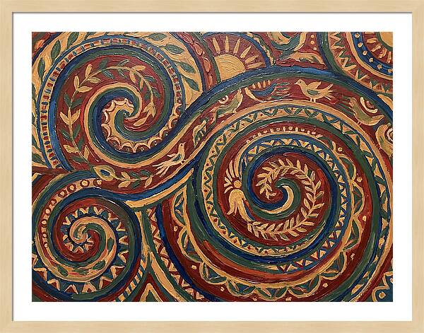 Folk Art Swirls In Color