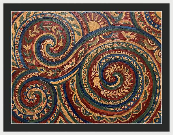 Folk Art Swirls In Color