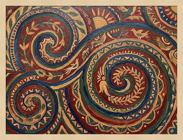 Folk Art Swirls In Color