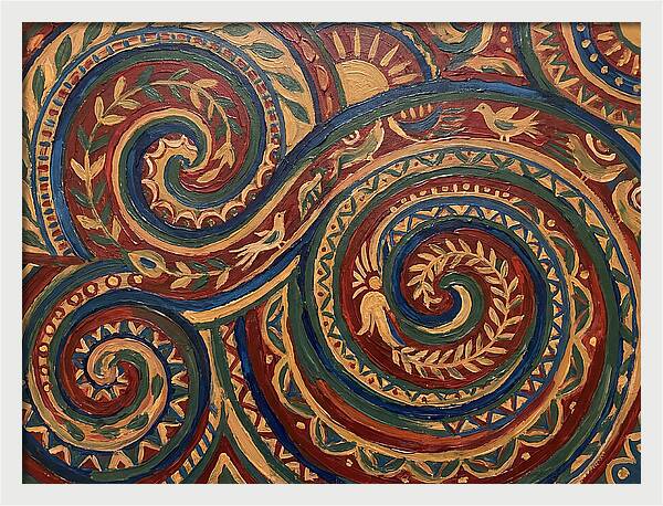 Folk Art Swirls In Color