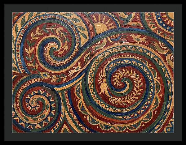 Folk Art Swirls In Color