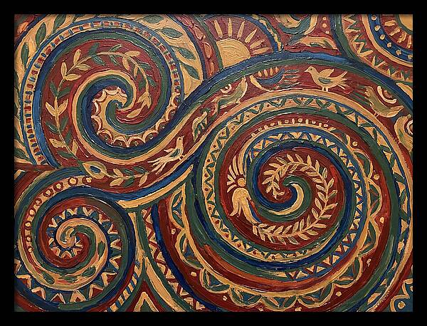 Folk Art Swirls In Color
