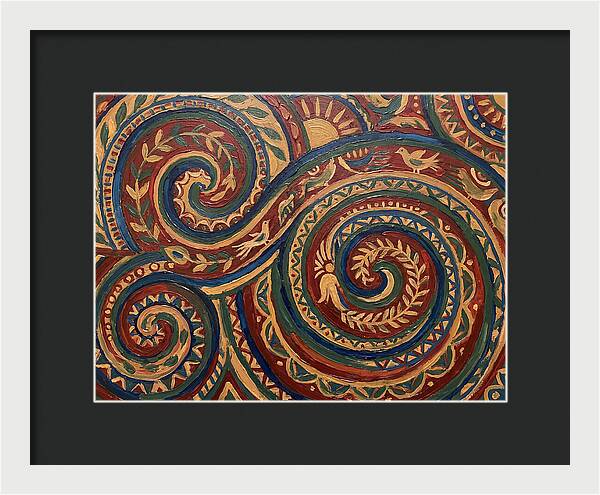 Folk Art Swirls In Color