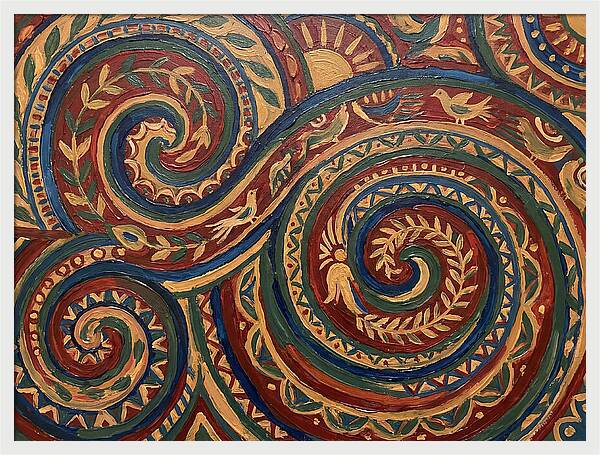 Folk Art Swirls In Color