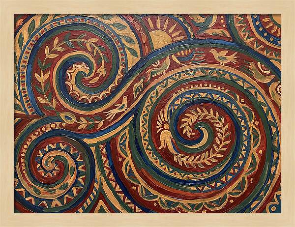 Folk Art Swirls In Color