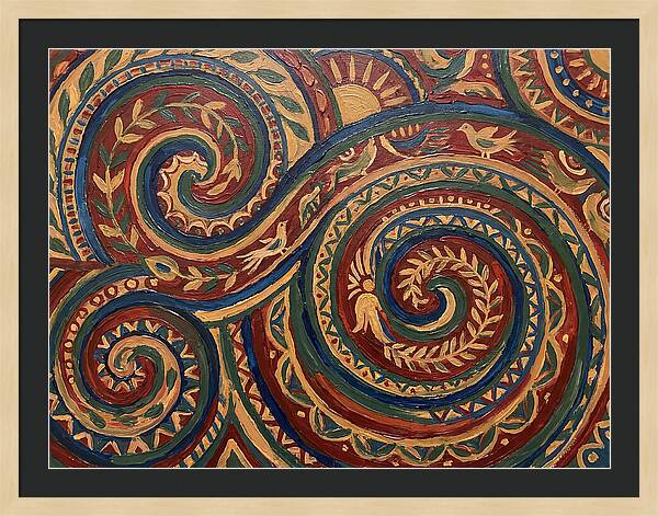 Folk Art Swirls In Color