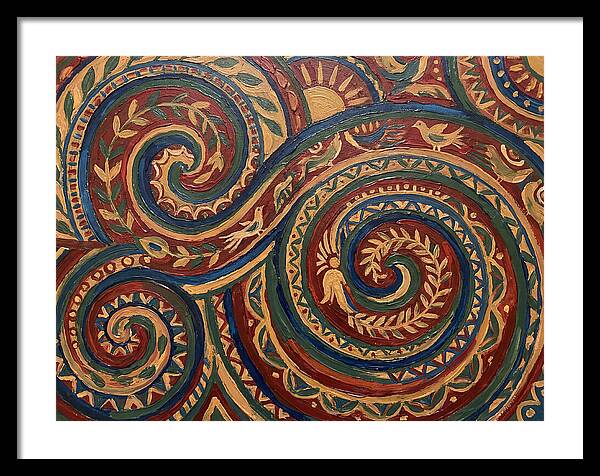 Folk Art Swirls In Color
