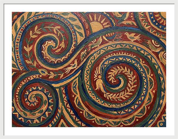 Folk Art Swirls In Color
