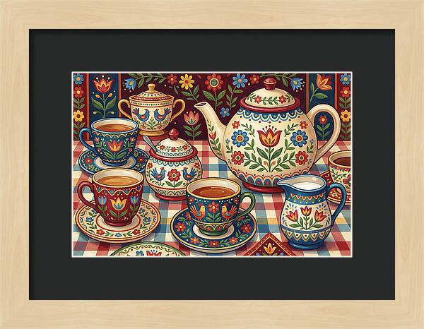 Folk Art Tea Service