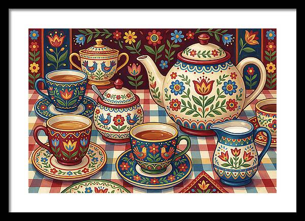 Folk Art Tea Service