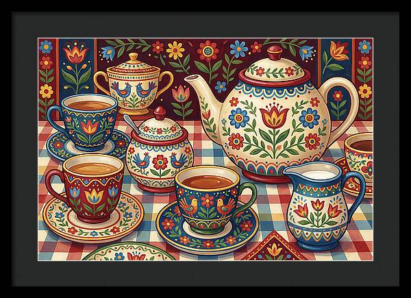 Folk Art Tea Service