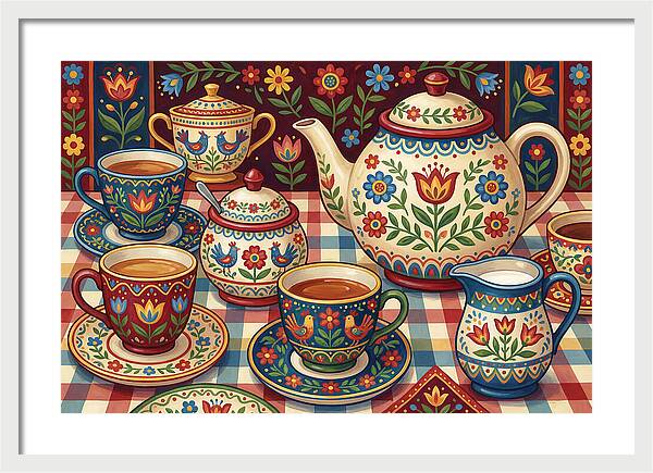 Folk Art Tea Service