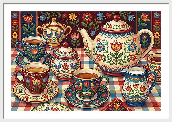 Folk Art Tea Service