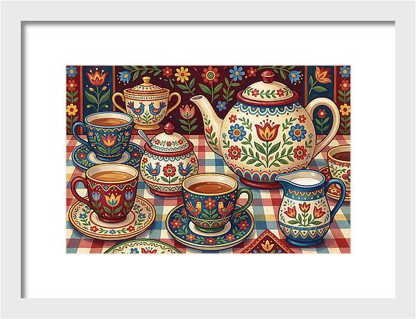 Folk Art Tea Service