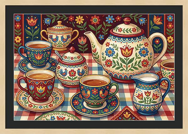 Folk Art Tea Service