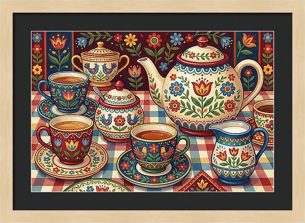 Folk Art Tea Service