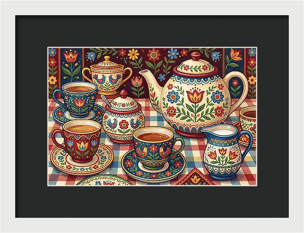 Folk Art Tea Service