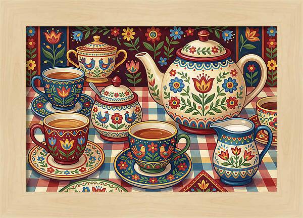 Folk Art Tea Service