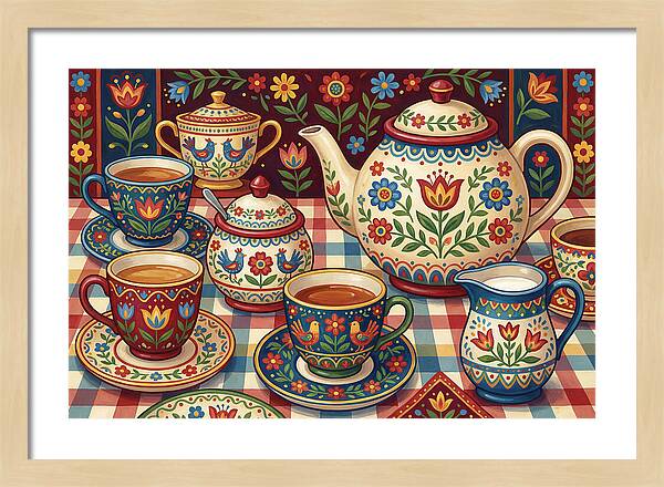Folk Art Tea Service