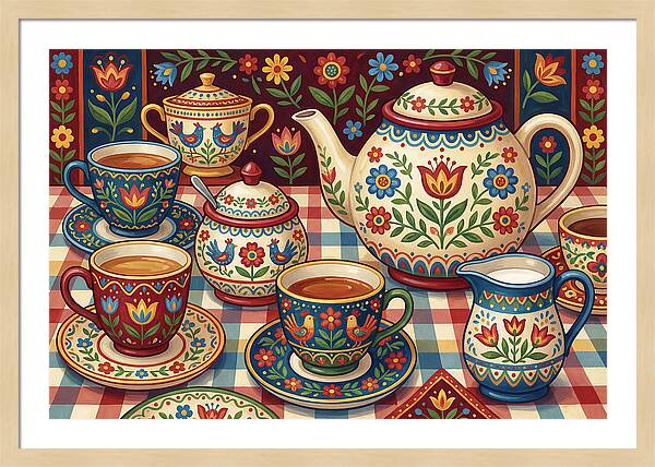 Folk Art Tea Service