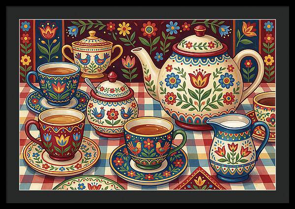Folk Art Tea Service