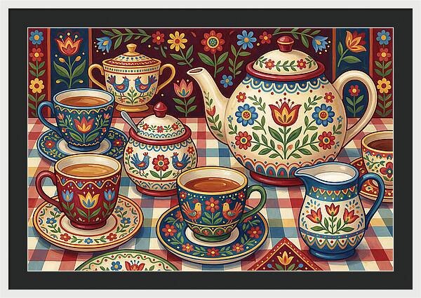 Folk Art Tea Service