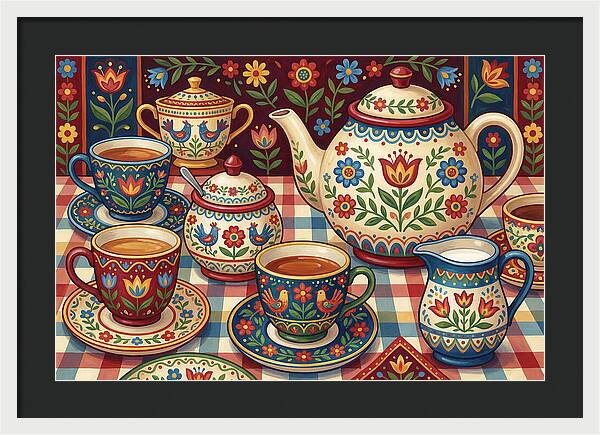 Folk Art Tea Service