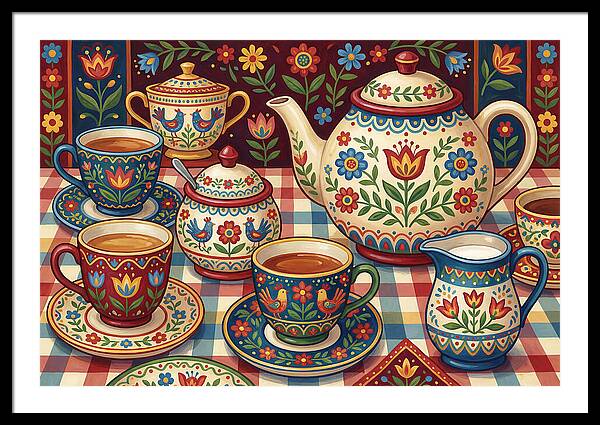 Folk Art Tea Service