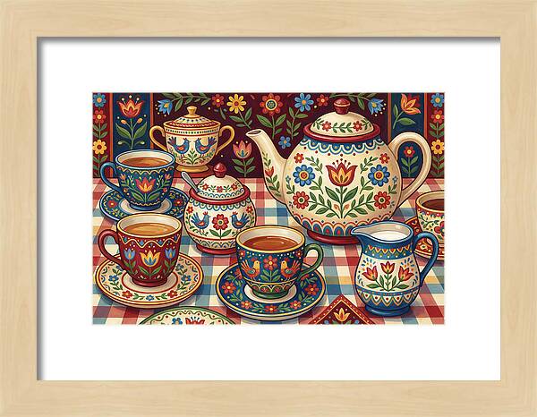 Folk Art Tea Service