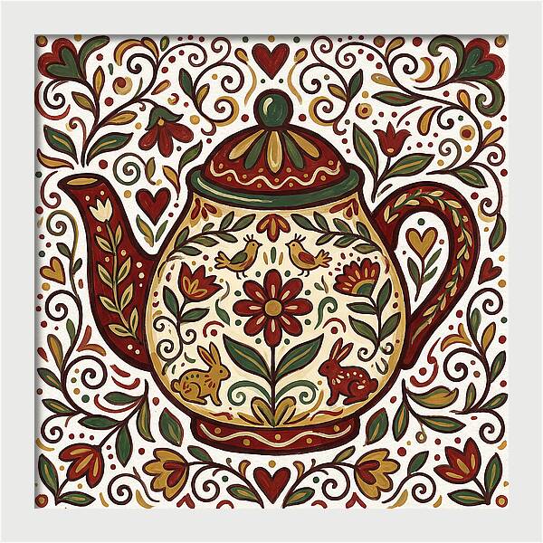 Folk Art Teapot