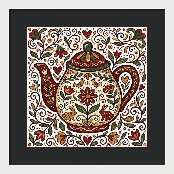Folk Art Teapot